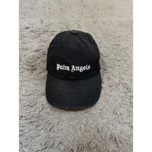 Palm Angels Embroidered Logo Hats | Black/White | One Size | Cap Adjustable Hat